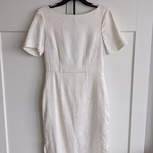 Cream Midi Dress w/ side slits